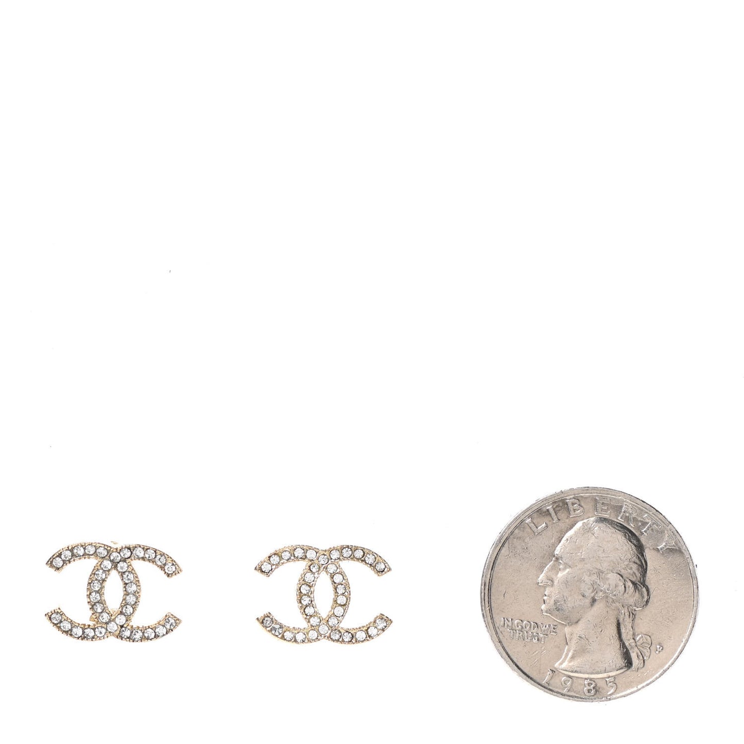 Crystal CC Earrings Gold