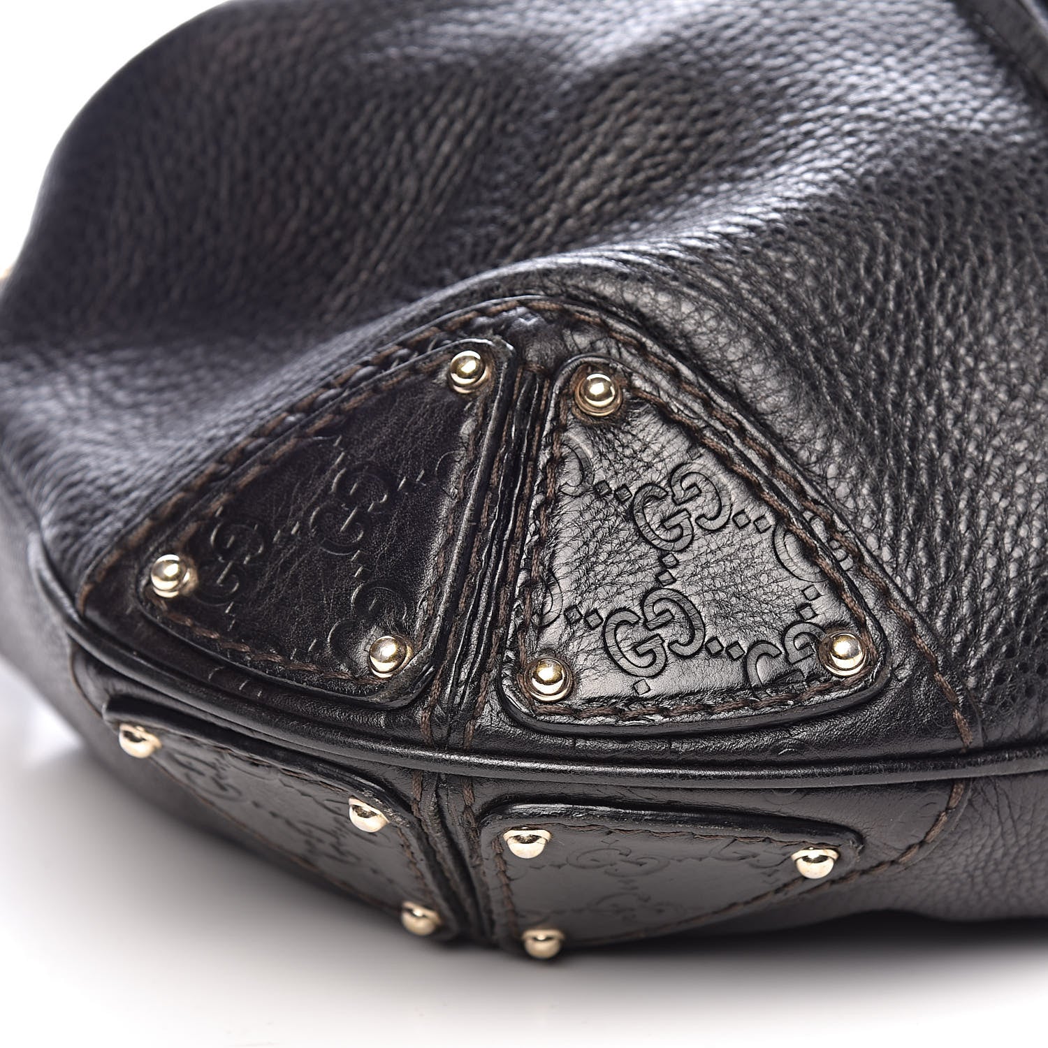 Gucci Calfskin Large Indy Top Handle Hobo Black 8 of 15