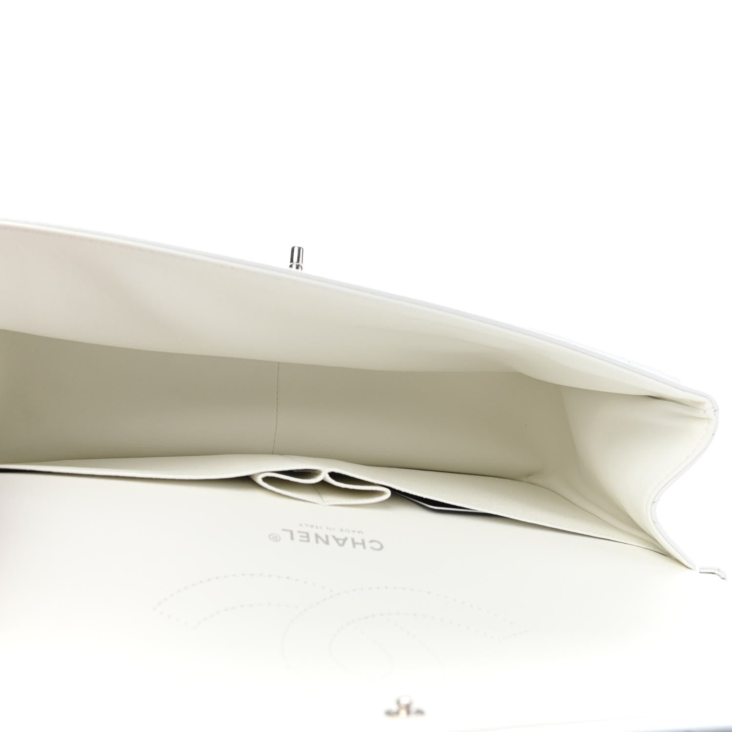 Chanel Caviar Quilted Jumbo Double Flap White 4 of 4