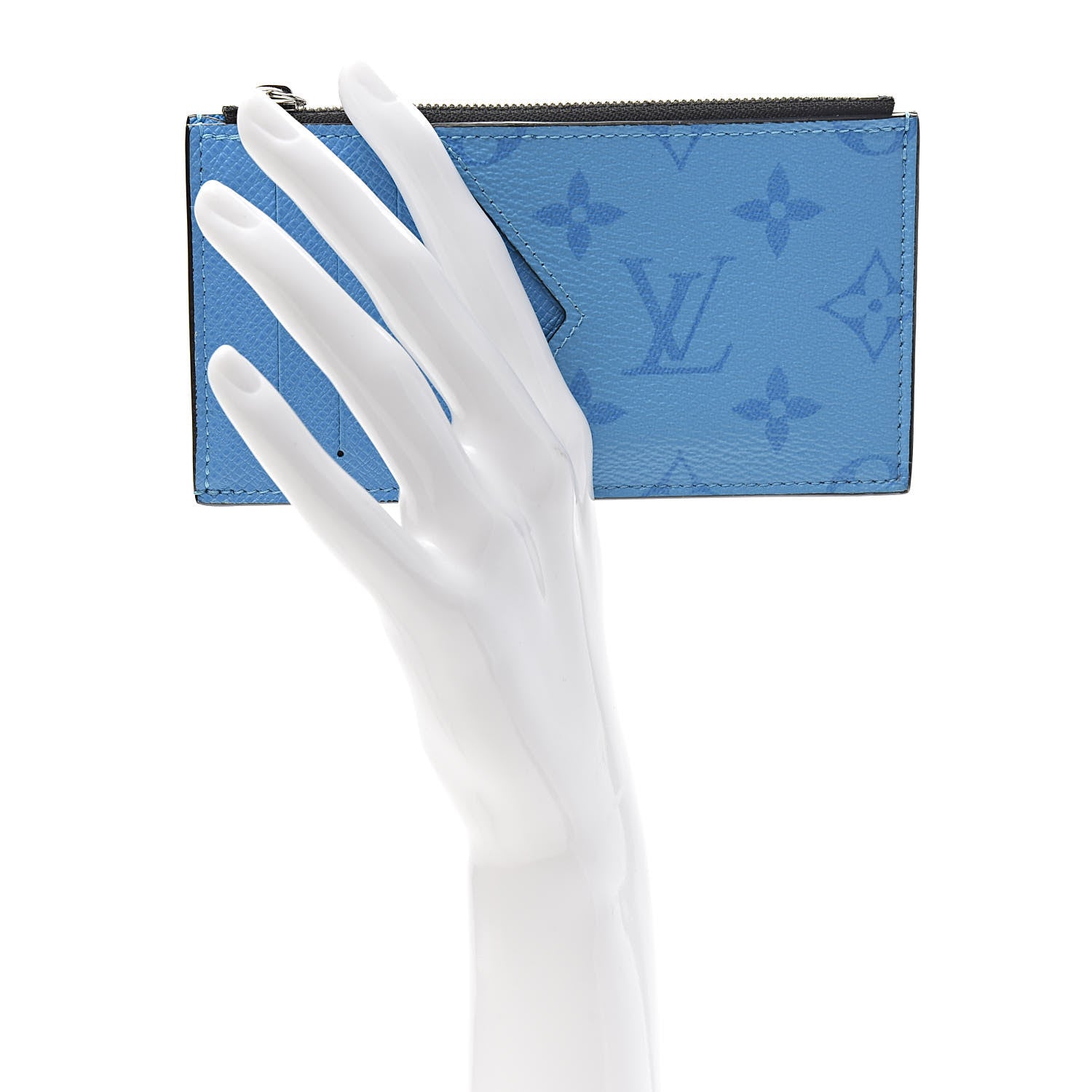 Louis Vuitton Taigarama Coin Card Holder Blue Lagoon 2 of 7