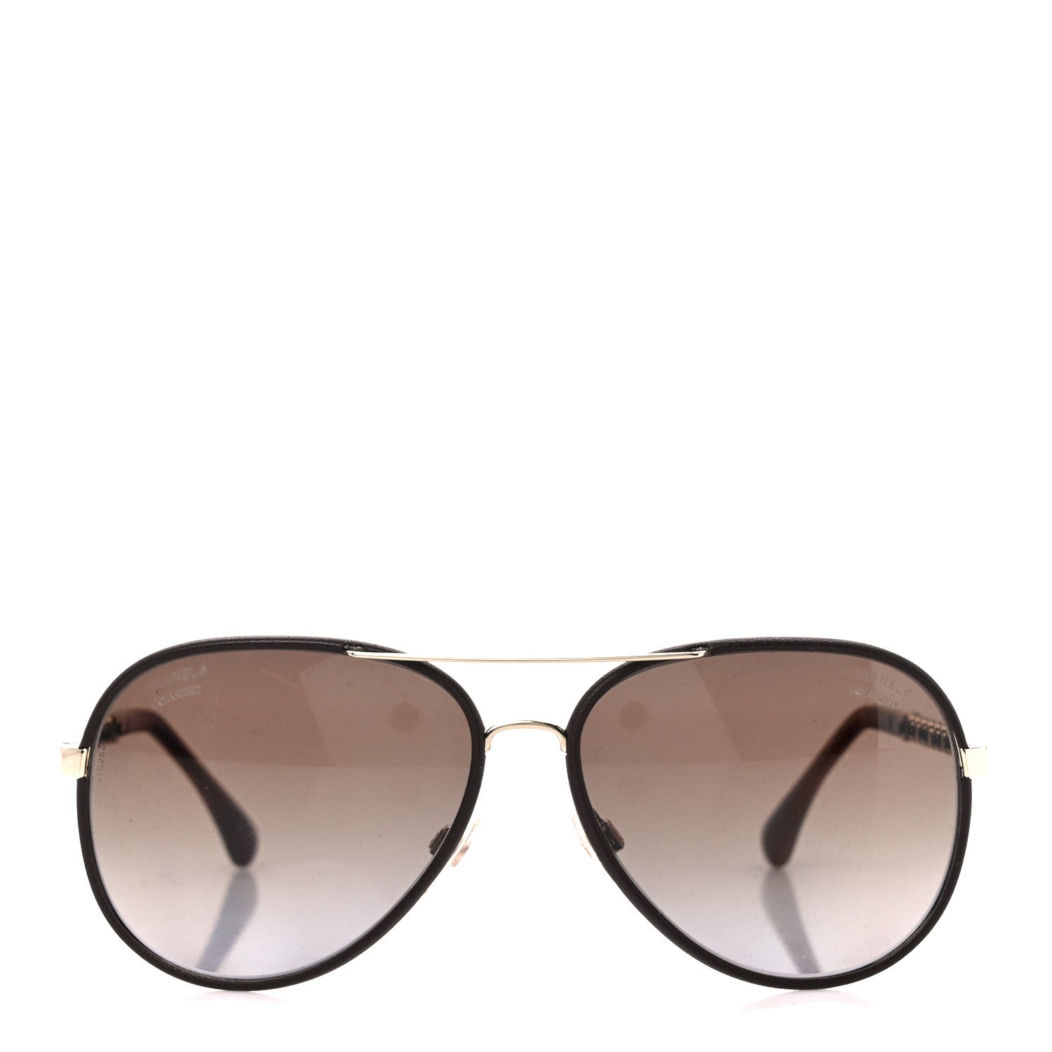 Chanel Metal Polarized Pilot Winter Sunglasses 4219-Q Brown 2 of 7