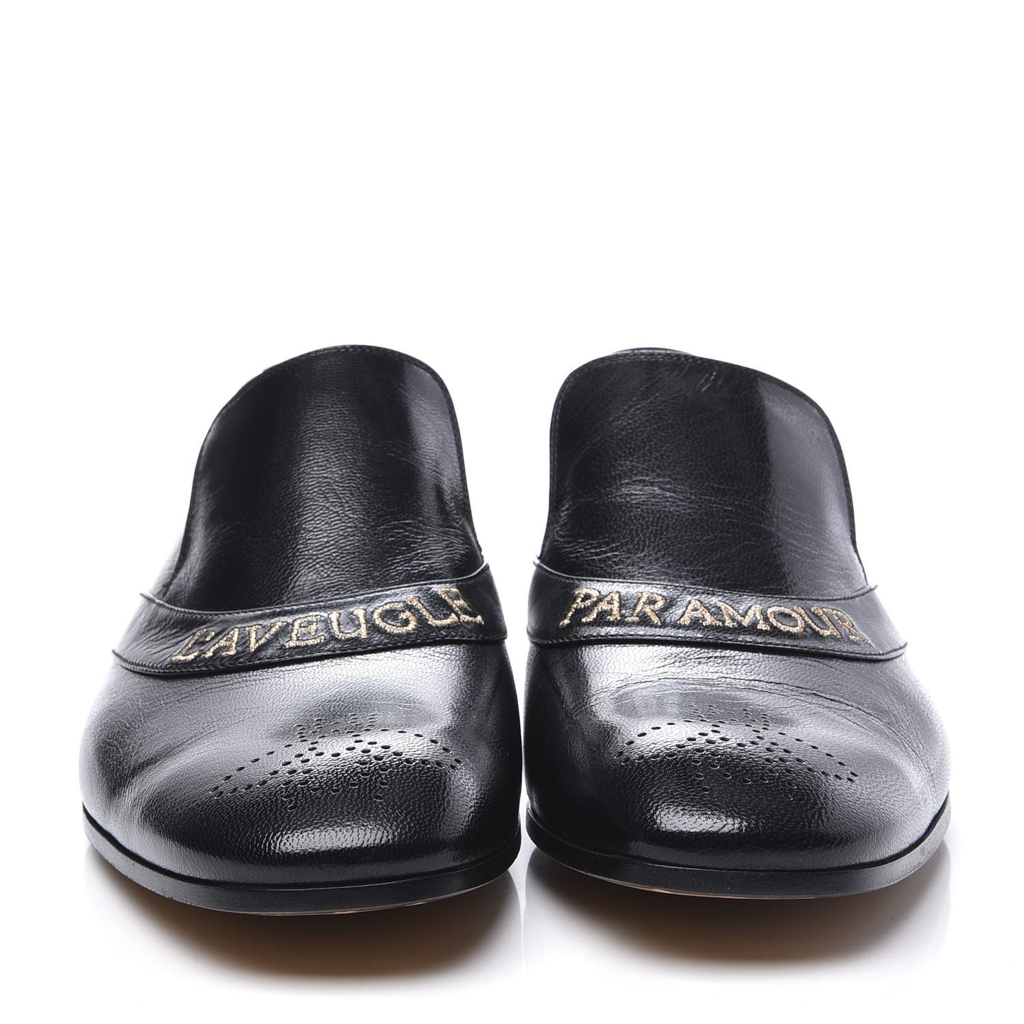 Goatskin L'Aveugle Par Amour Mens Donnie Loafers 7.5 Black