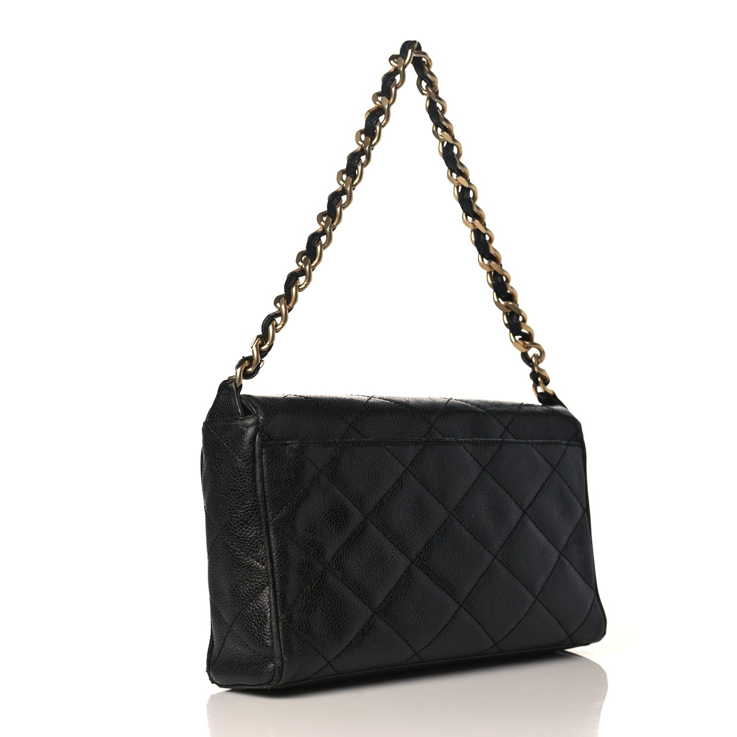 Caviar Quilted Medium Single Flap Black