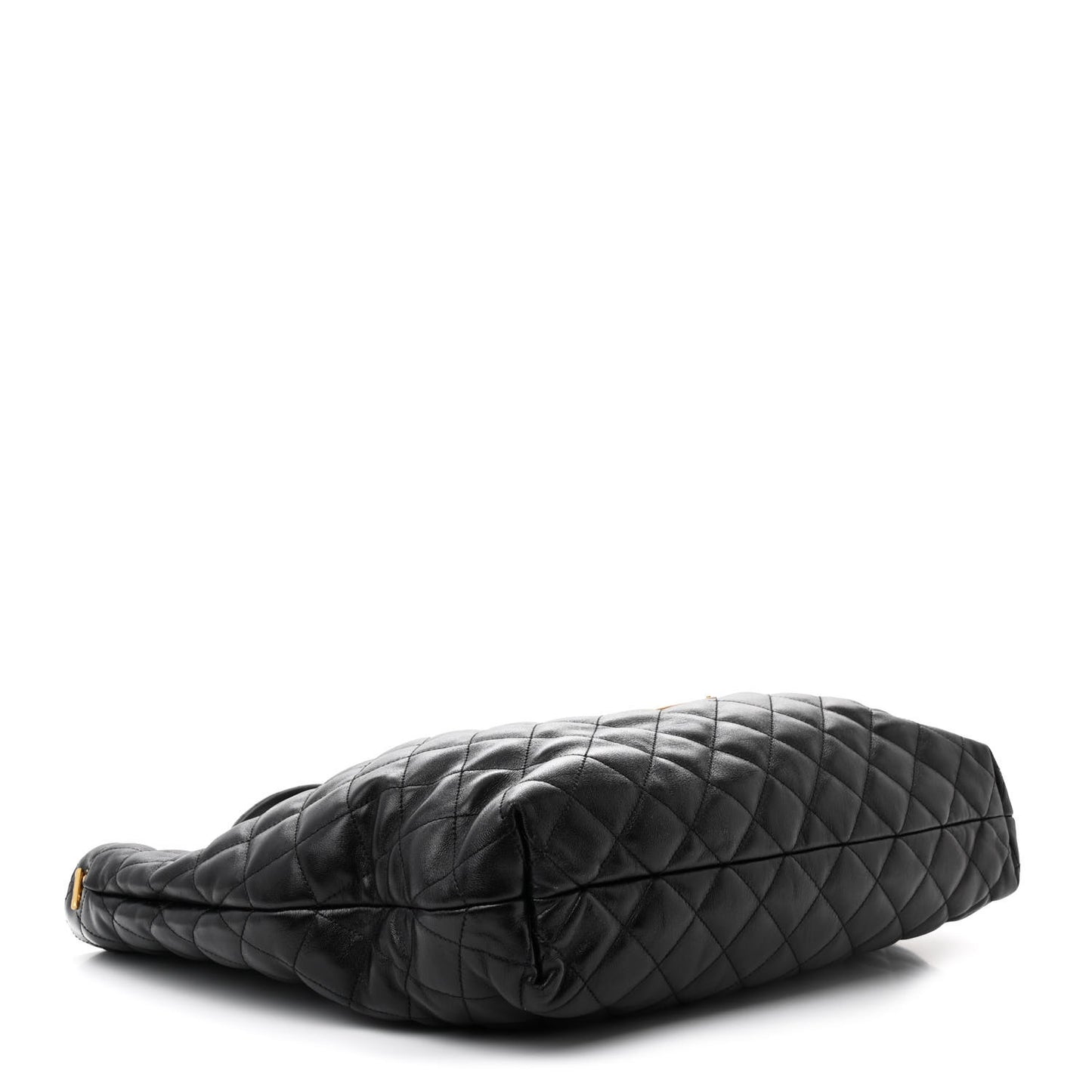 Lambskin Quilted Maxi Icare Shopping Tote Black