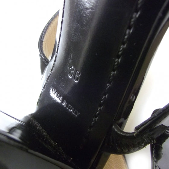 Patent Strappy Heels, Sandals Size 36