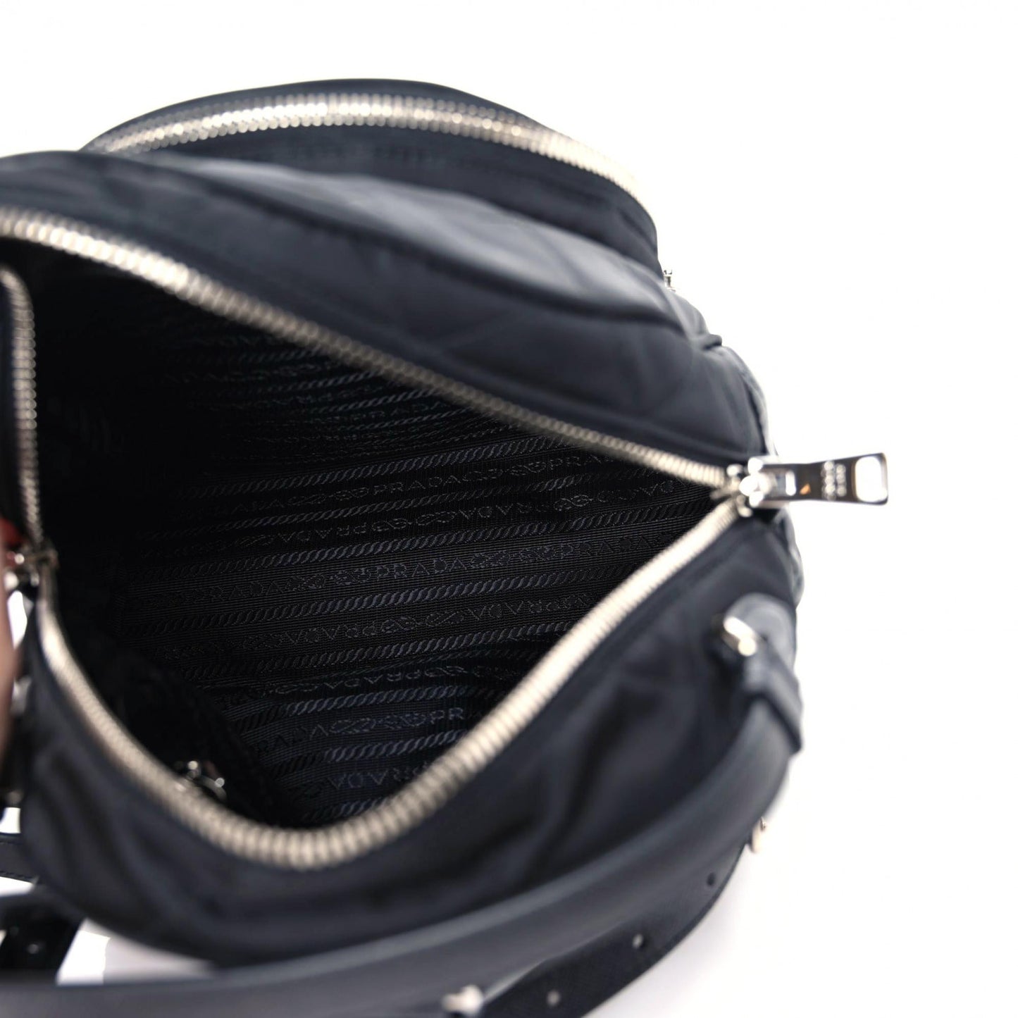 Nylon Tessuto Impuntu Quilted Backpack Black