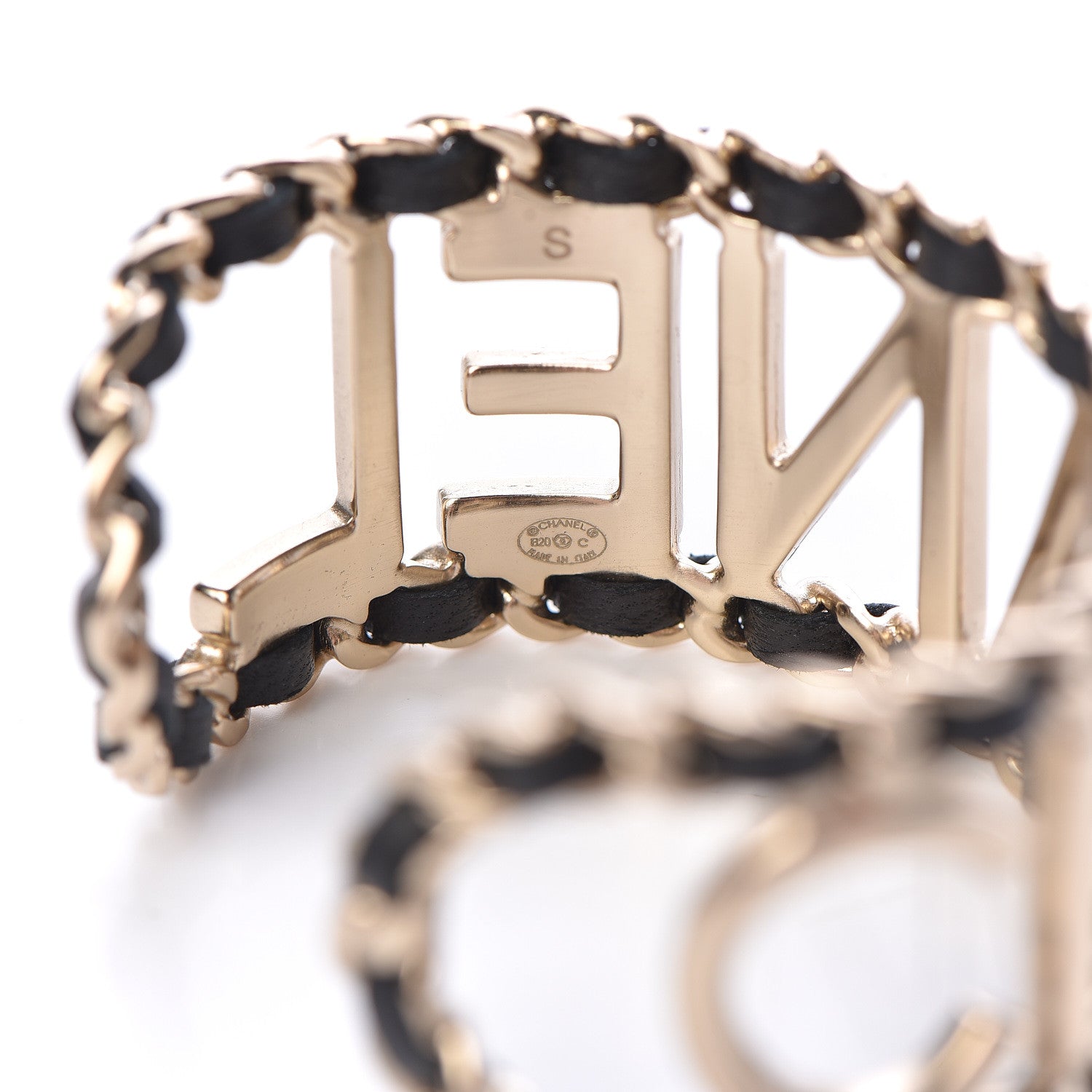 Chanel Lambskin Chain Vintage Allure Bracelet Gold 5 of 6