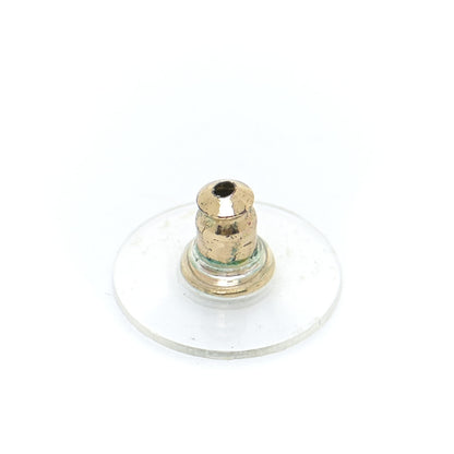 Chanel Crystal Bead Scarab CC Drop Earrings Gold Red 8 of 8