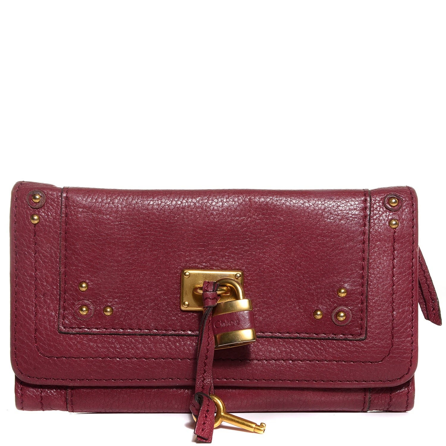 Chloe Calfskin Paddington Wallet Grenat 1 of 9