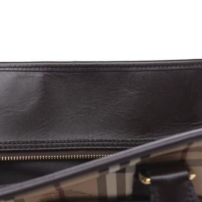 Burberry Haymarket Check Medium Minford Portrait Tote Chocolate 14 of 14