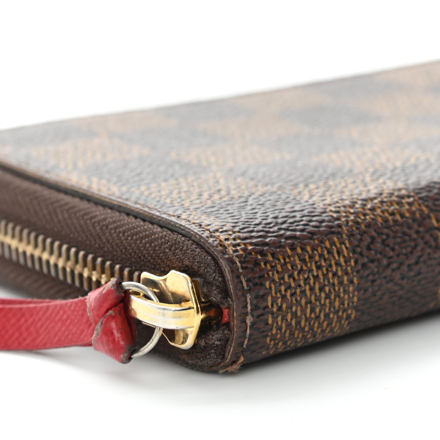 Damier Ebene Clemence Wallet Cherry