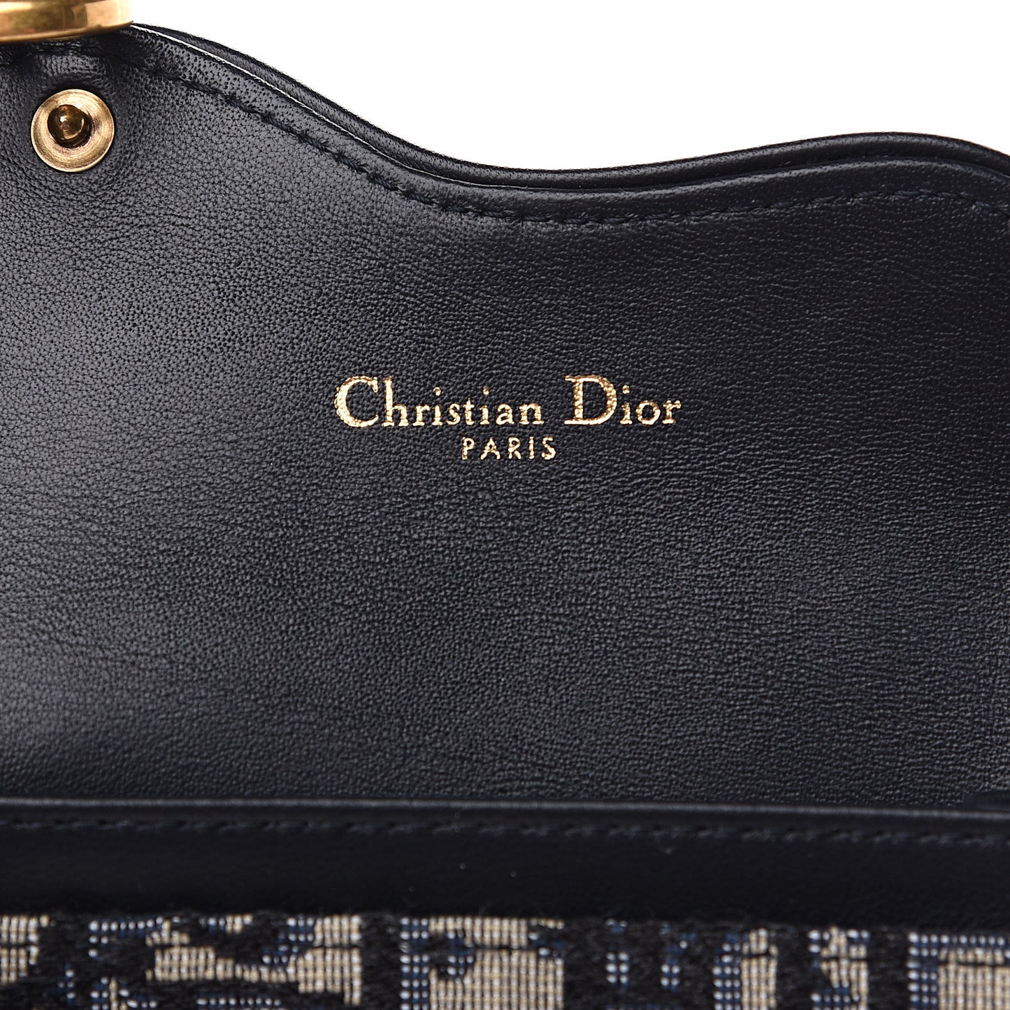 Oblique Saddle Card Holder Blue
