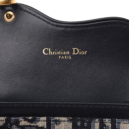 Christian Dior Oblique Saddle Card Holder Blue 5 of 7