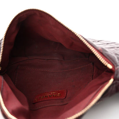 Chanel Calfskin Quilted Banane Waist Bag Fanny Pack Burgundy 5 of 13