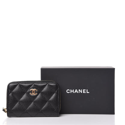 Chanel Caviar Quilted Zip Coin Purse Black 8 of 8