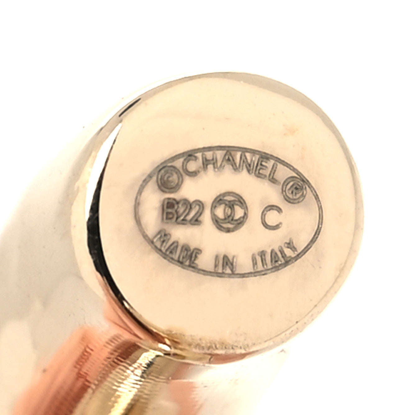 Chanel Metal Large CC Earrings Light Gold 4 of 4