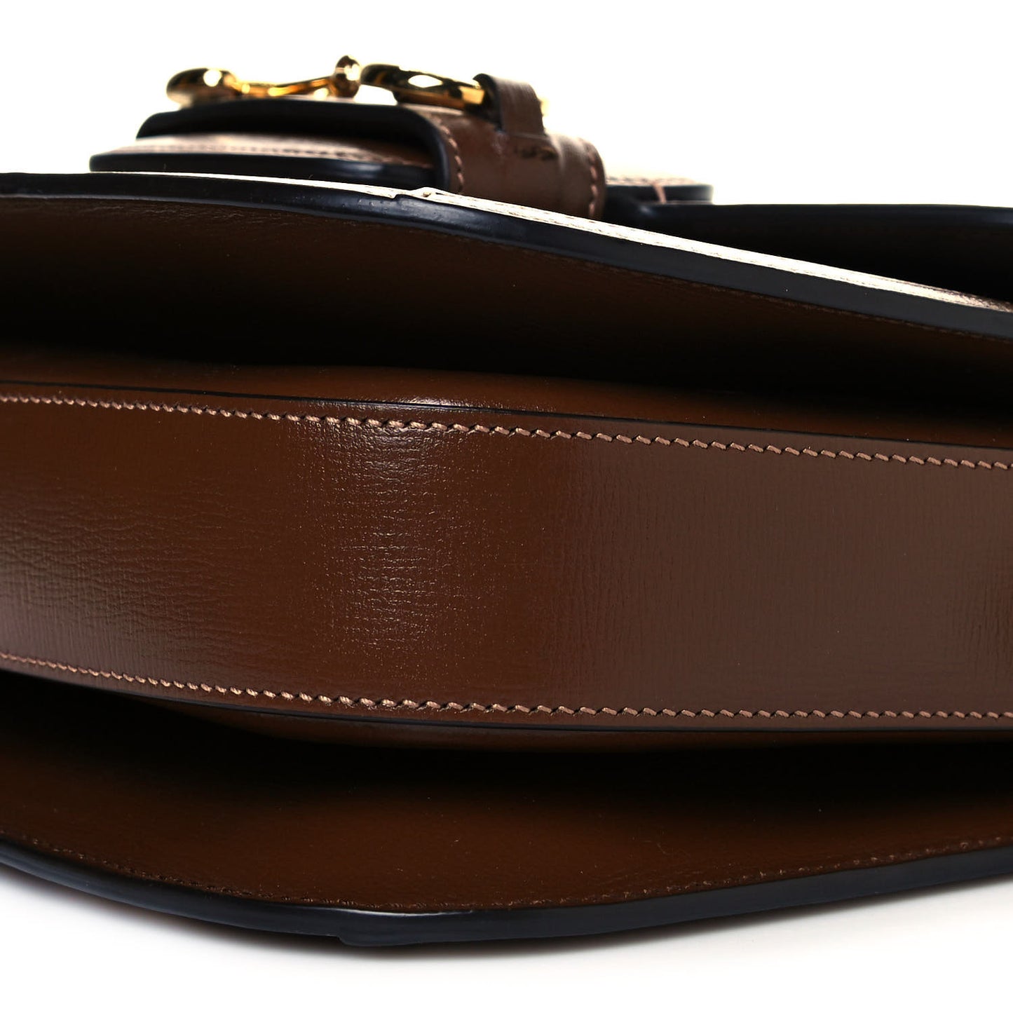 GG Supreme Monogram Horsebit 1955 Shoulder Bag Beige Brown Sugar