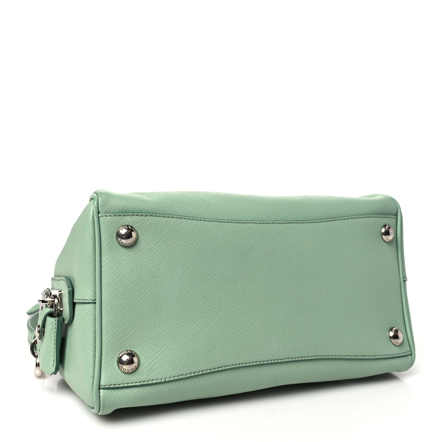Saffiano Lux Top Handle Crossbody Bag Acquamarina