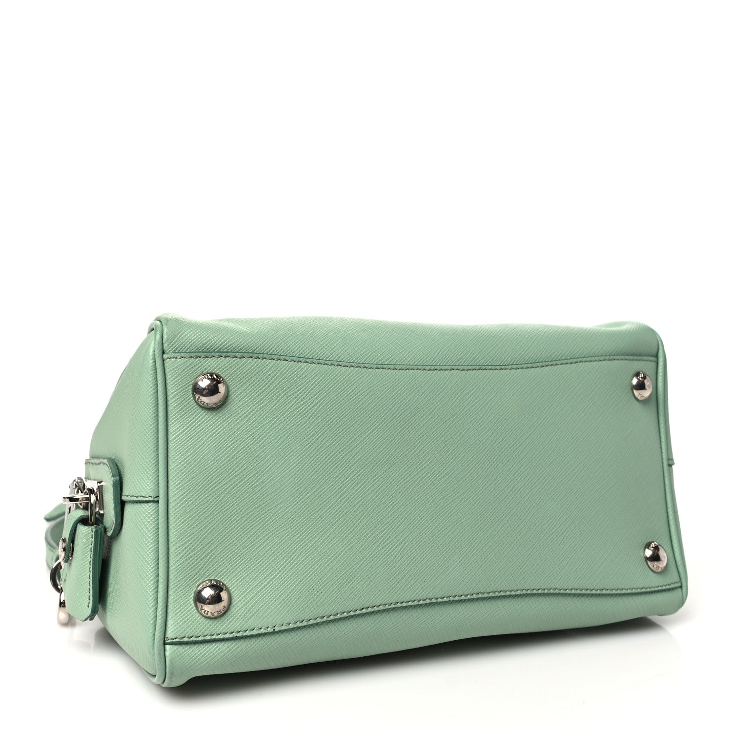 Prada Saffiano Lux Top Handle Crossbody Bag Acquamarina 4 of 10
