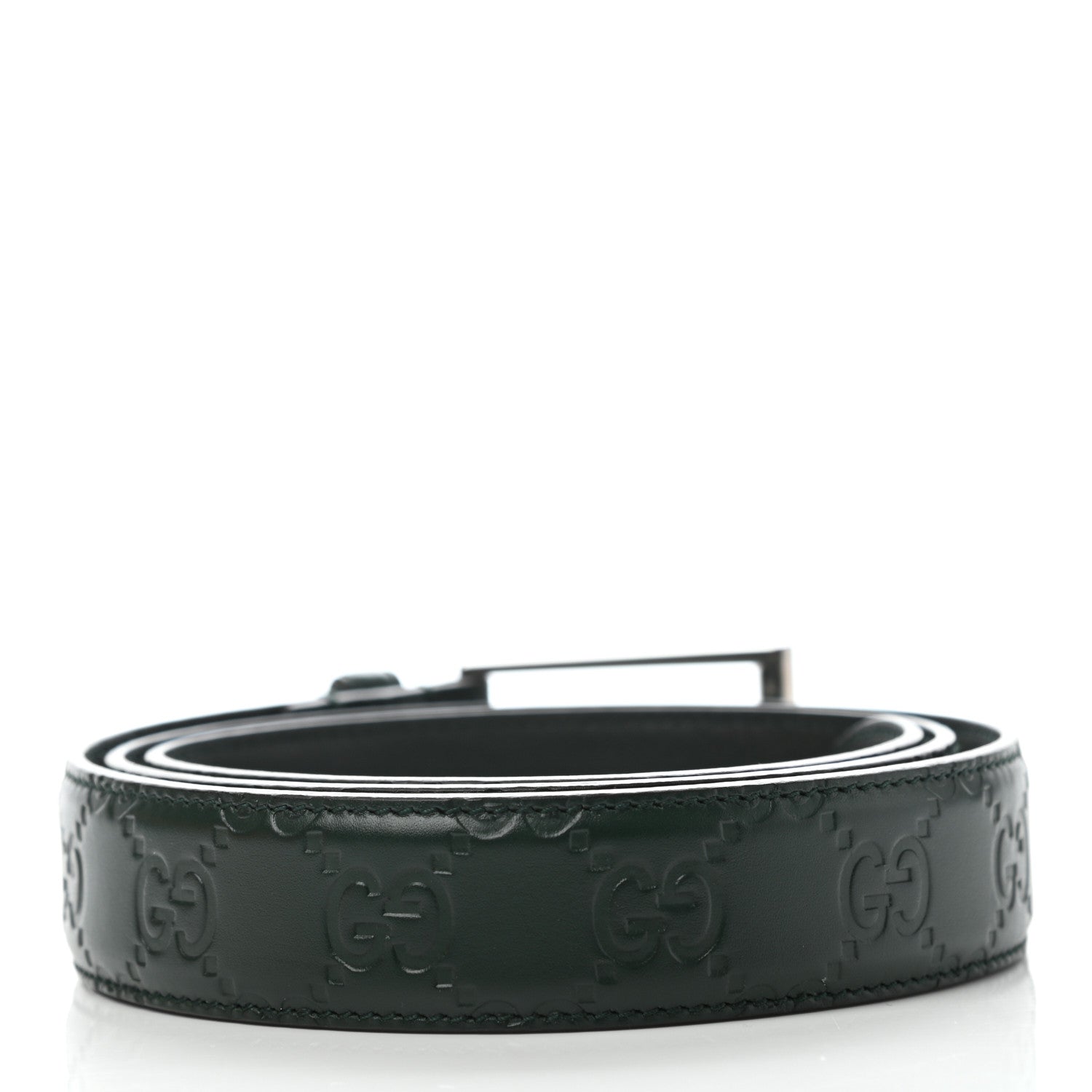 Gucci Guccissima Mens Signature Belt 95 38 Green 2 of 5