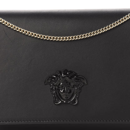 Versace Vitello Palazzo Medusa Evening Clutch Bag Black 12 of 12