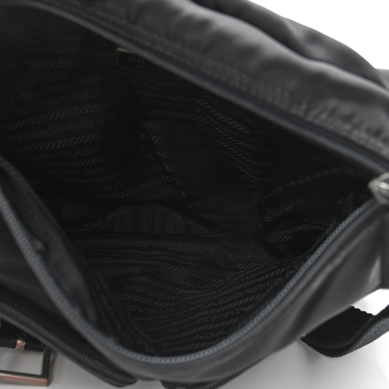 Prada Nylon Vela Messenger Bag Black 4 of 14