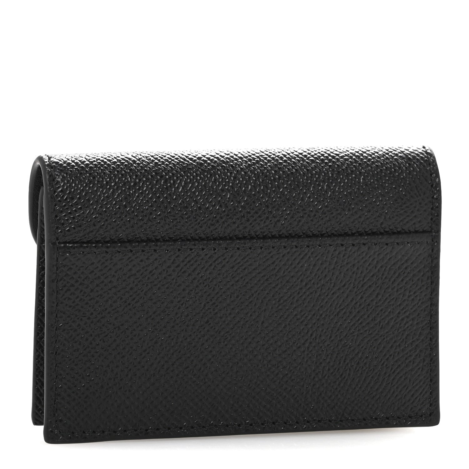 Christian Dior Grained Calfskin Saddle Card Holder Black 3 of 9