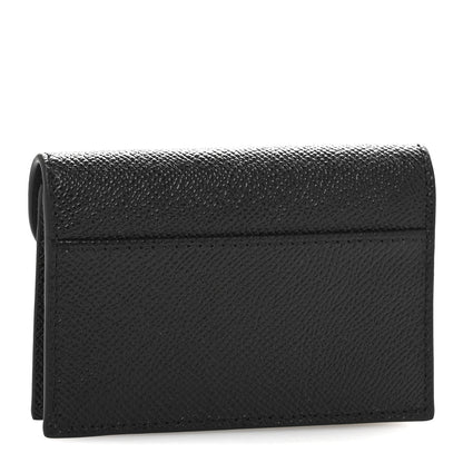 Christian Dior Grained Calfskin Saddle Card Holder Black 3 of 9