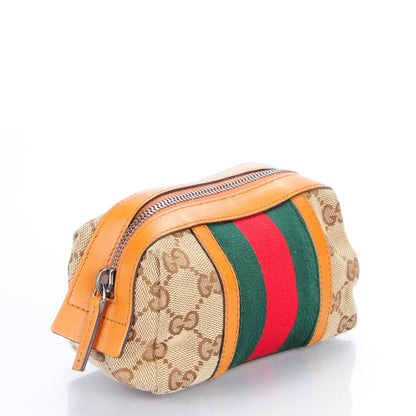 Gucci Monogram Web Small Cosmetic Case Orange 3 of 7