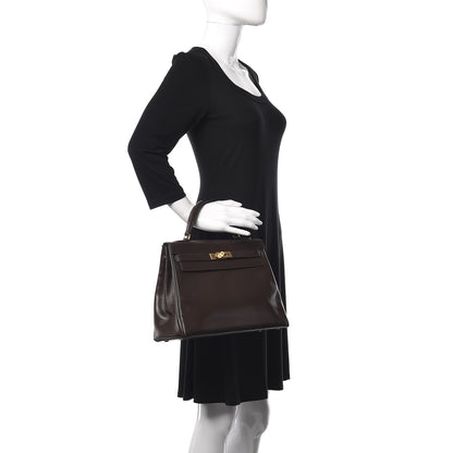 Hermes Box Kelly Retourne 32 Chocolate 2 of 64