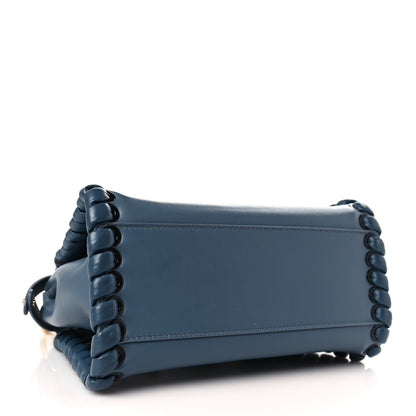 Fendi Nappa Lace Up Mini Peekaboo Iconic Satchel Cobalto 4 of 9