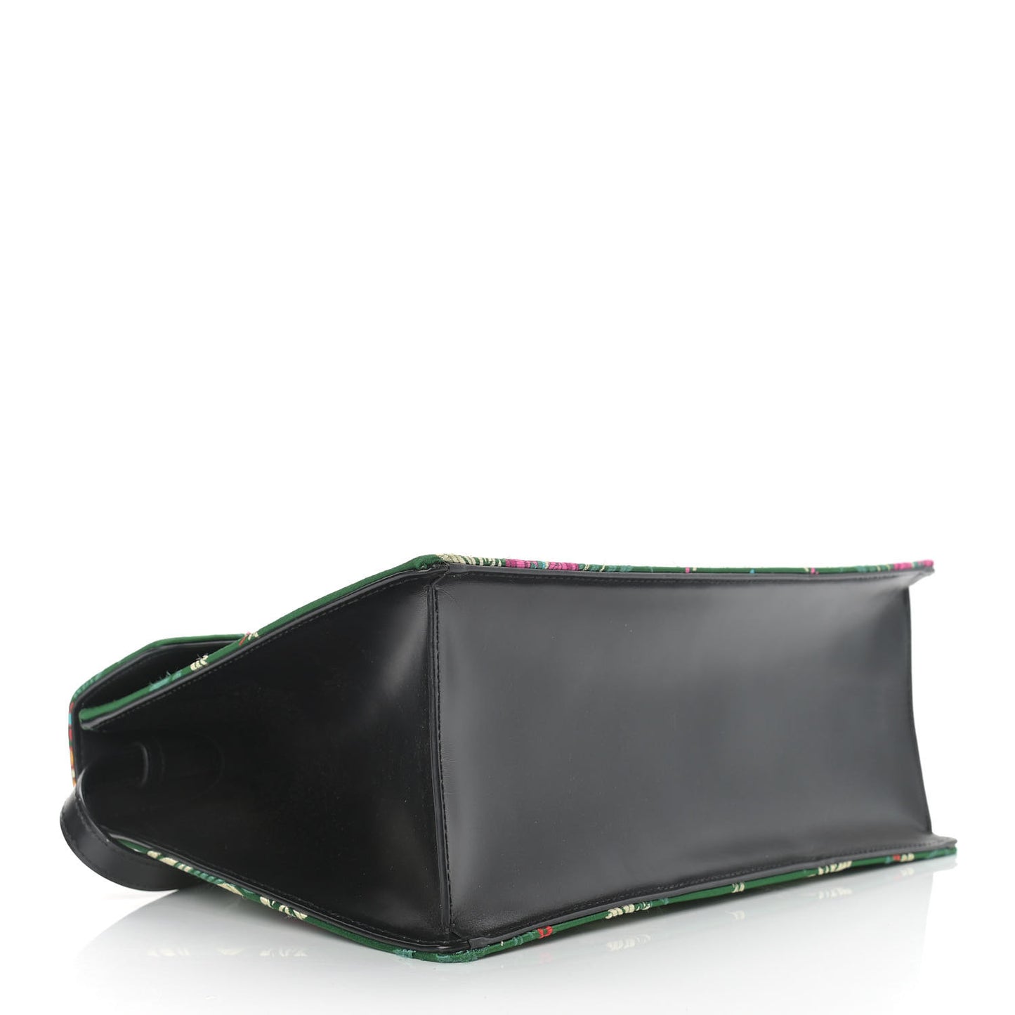 Jacquard Floral Medium Sylvie Top Handle Bag Green Multicolor Black