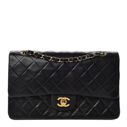 Chanel Lambskin Quilted Medium Double Flap Black 1 of 17