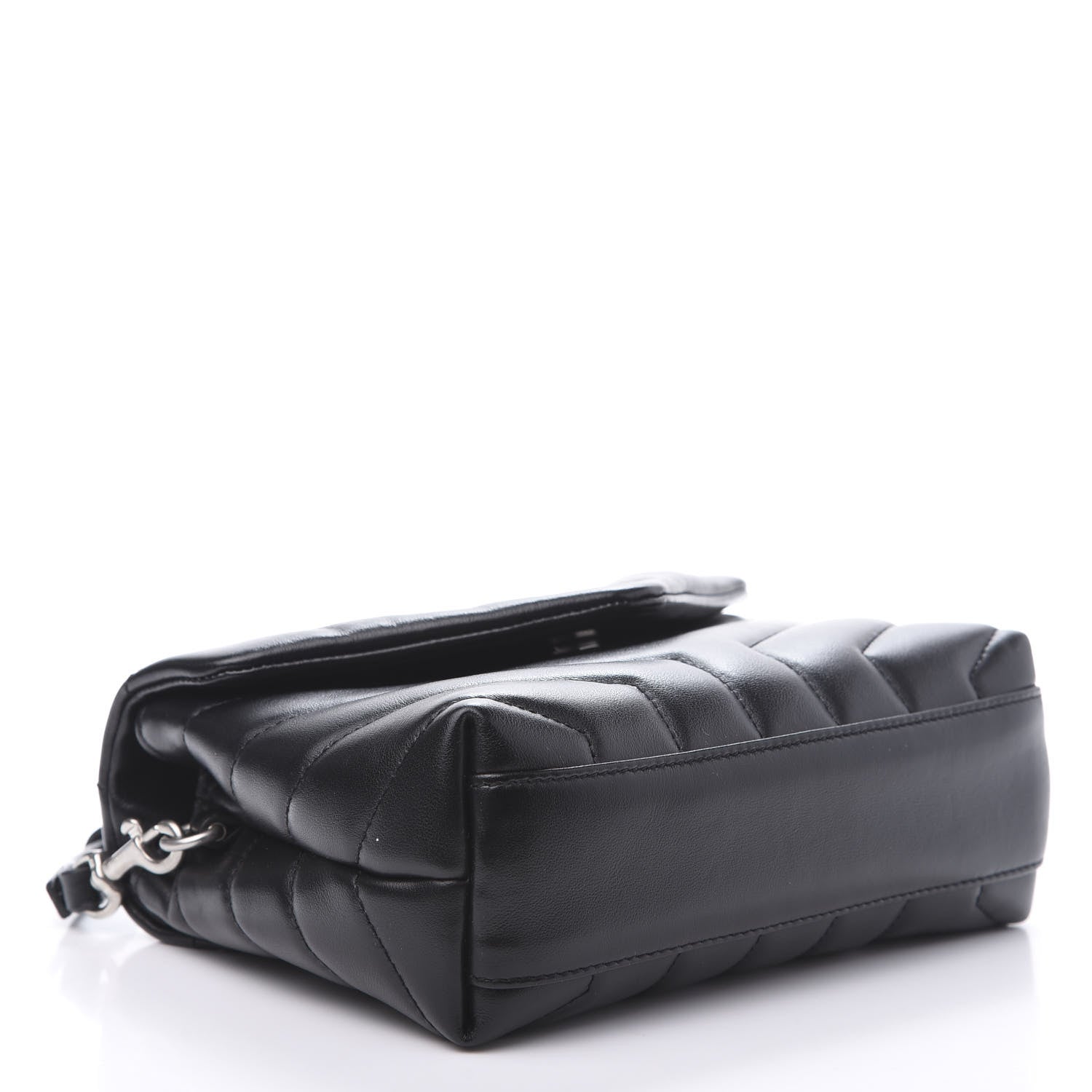 Saint Laurent Calfskin Y Quilted Monogram Toy Loulou Crossbody Bag Black 4 of 12