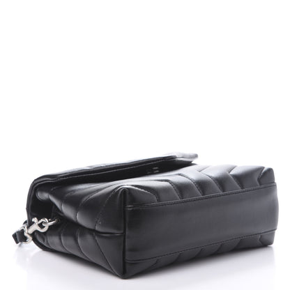 Saint Laurent Calfskin Y Quilted Monogram Toy Loulou Crossbody Bag Black 4 of 12