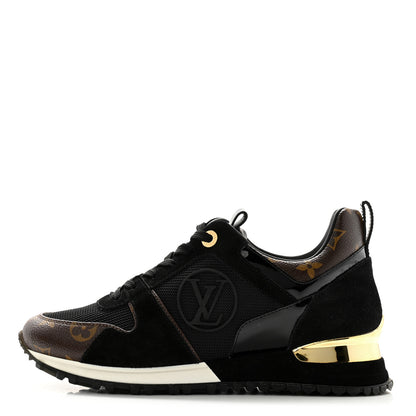 Louis Vuitton Suede Monogram Run Away Sneakers 37 Black 1 of 8