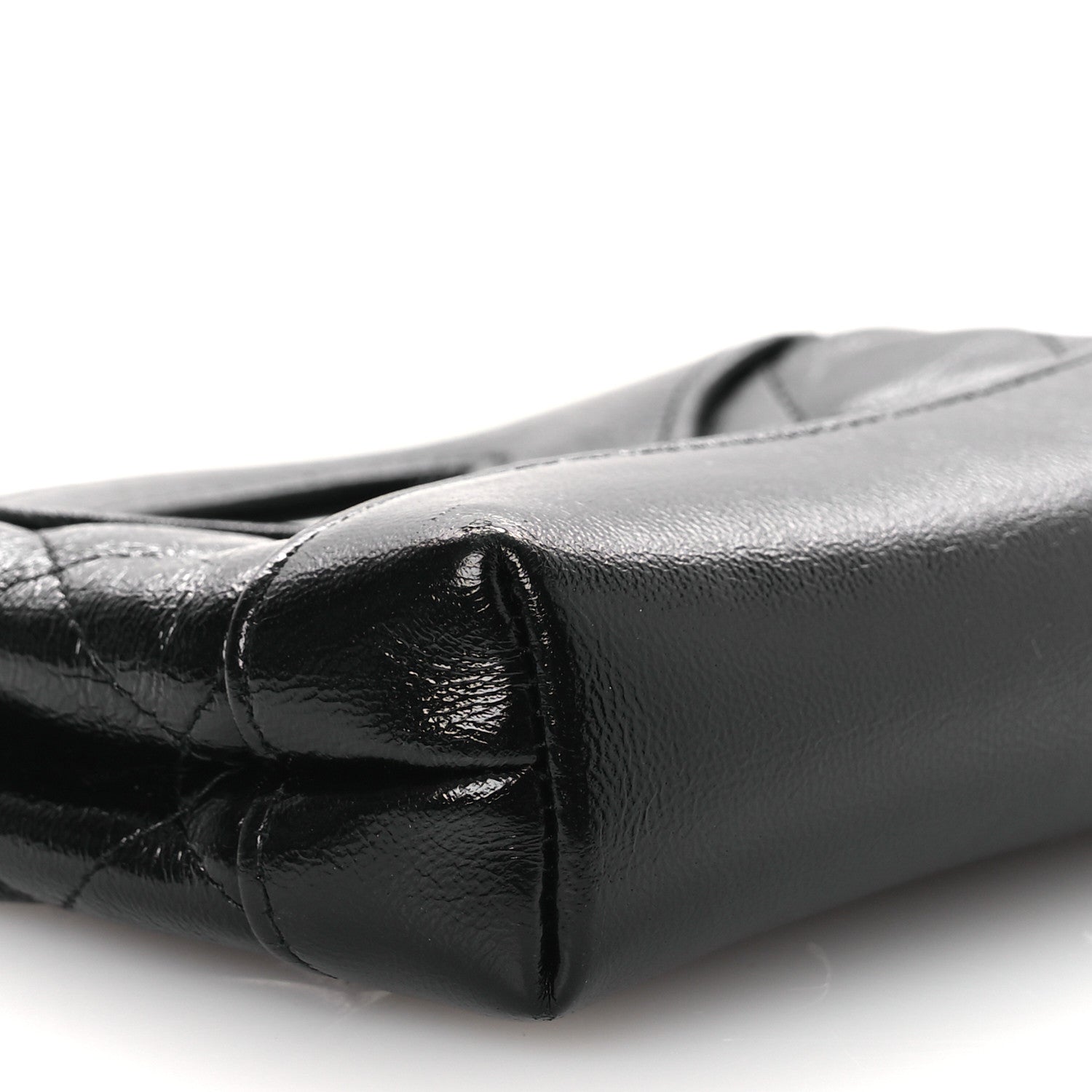 Chanel Shiny Lambskin Quilted Micro 31 Clutch With Chain Black 9 of 11