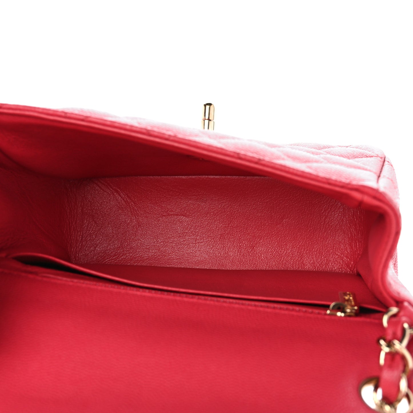 Caviar Quilted Mini Square Flap Pink