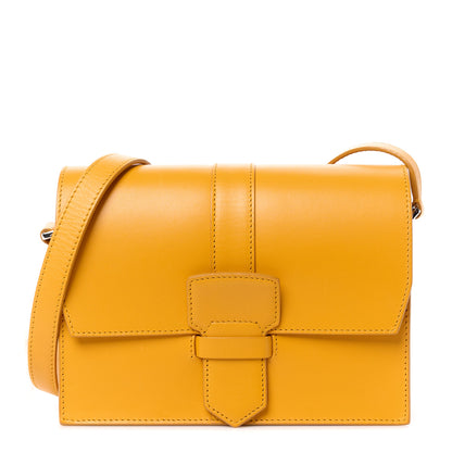 Salvatore Ferragamo Calfskin Altea Box Shoulder Bag Yellow 1 of 10