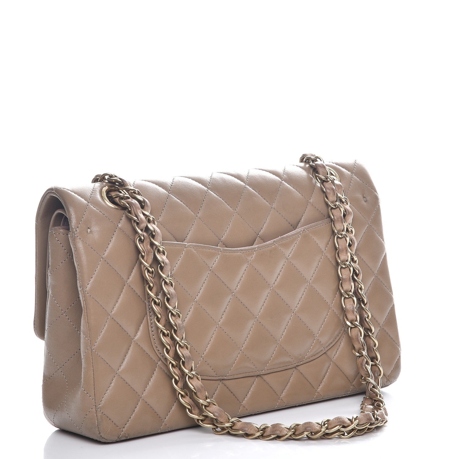 Chanel Lambskin Quilted Medium Double Flap Beige 4 of 14