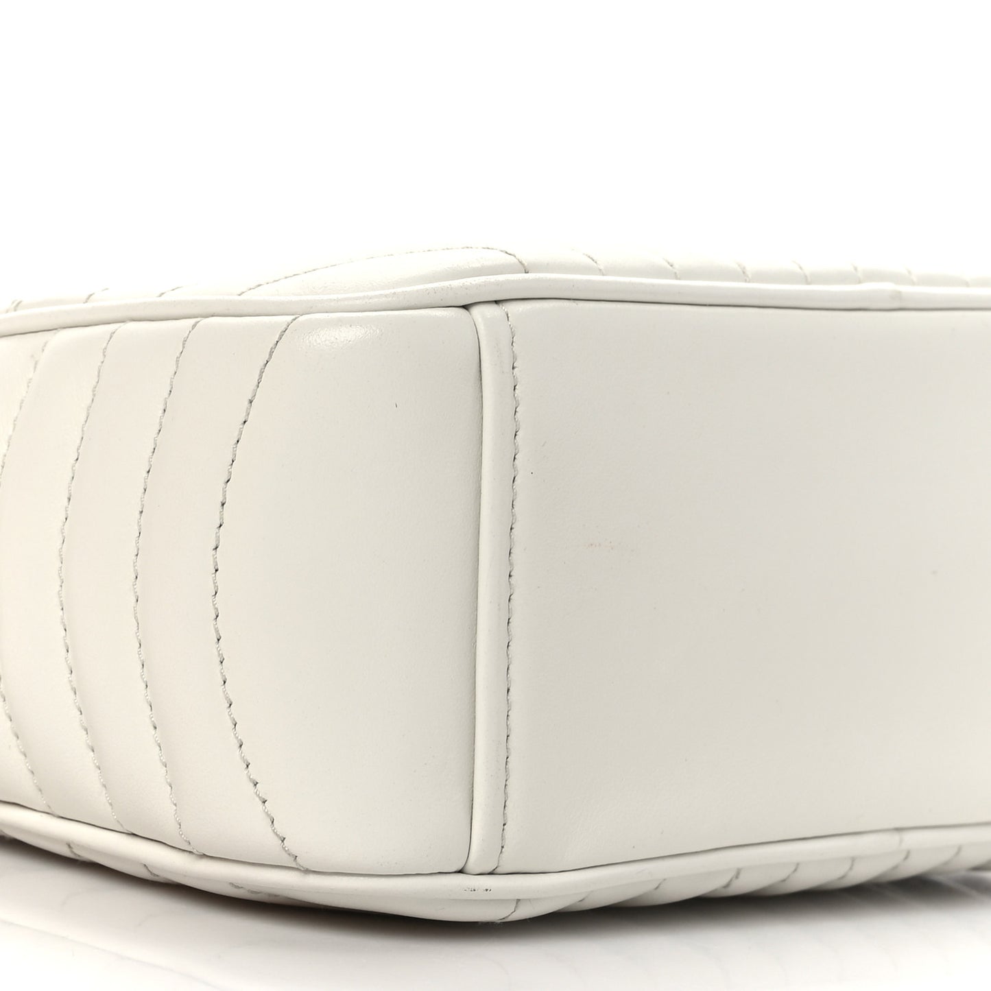 Soft Calfskin Diagramme Crossbody Bag White