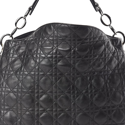 Christian Dior Lambskin Cannage Medium Dior Soft Hobo Black 7 of 9
