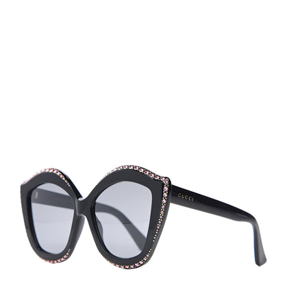 Gucci Crystal Cat Eye GG0118S Sunglasses Black 1 of 8