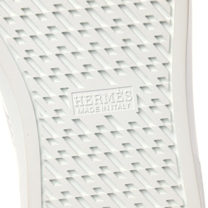 Hermes Nappa Womens Avantage Sneakers 37.5 White Argent 6 of 10