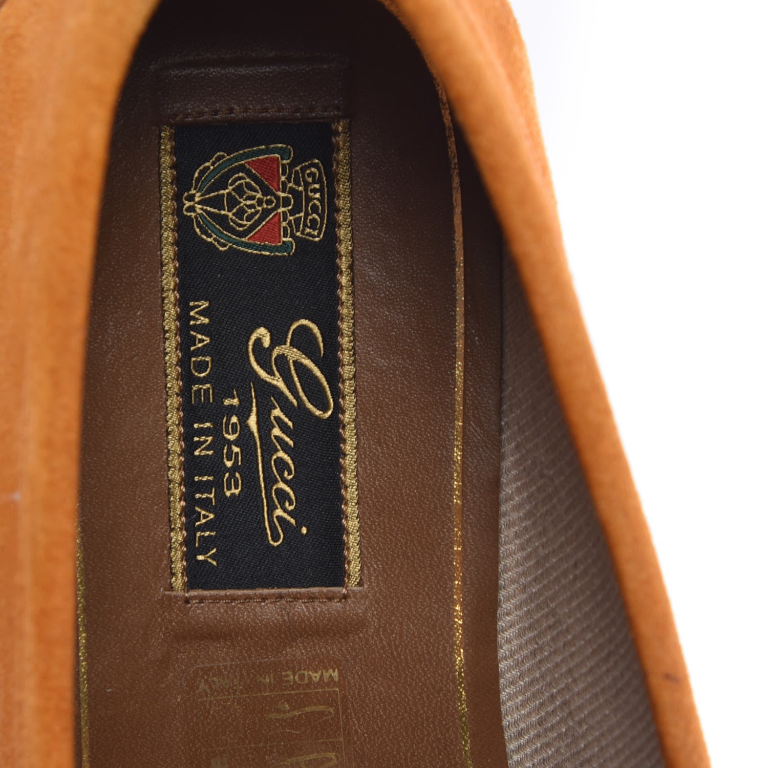 Gucci Suede Womens 1953 Horsebit Loafers 38 Yellow 9 of 9