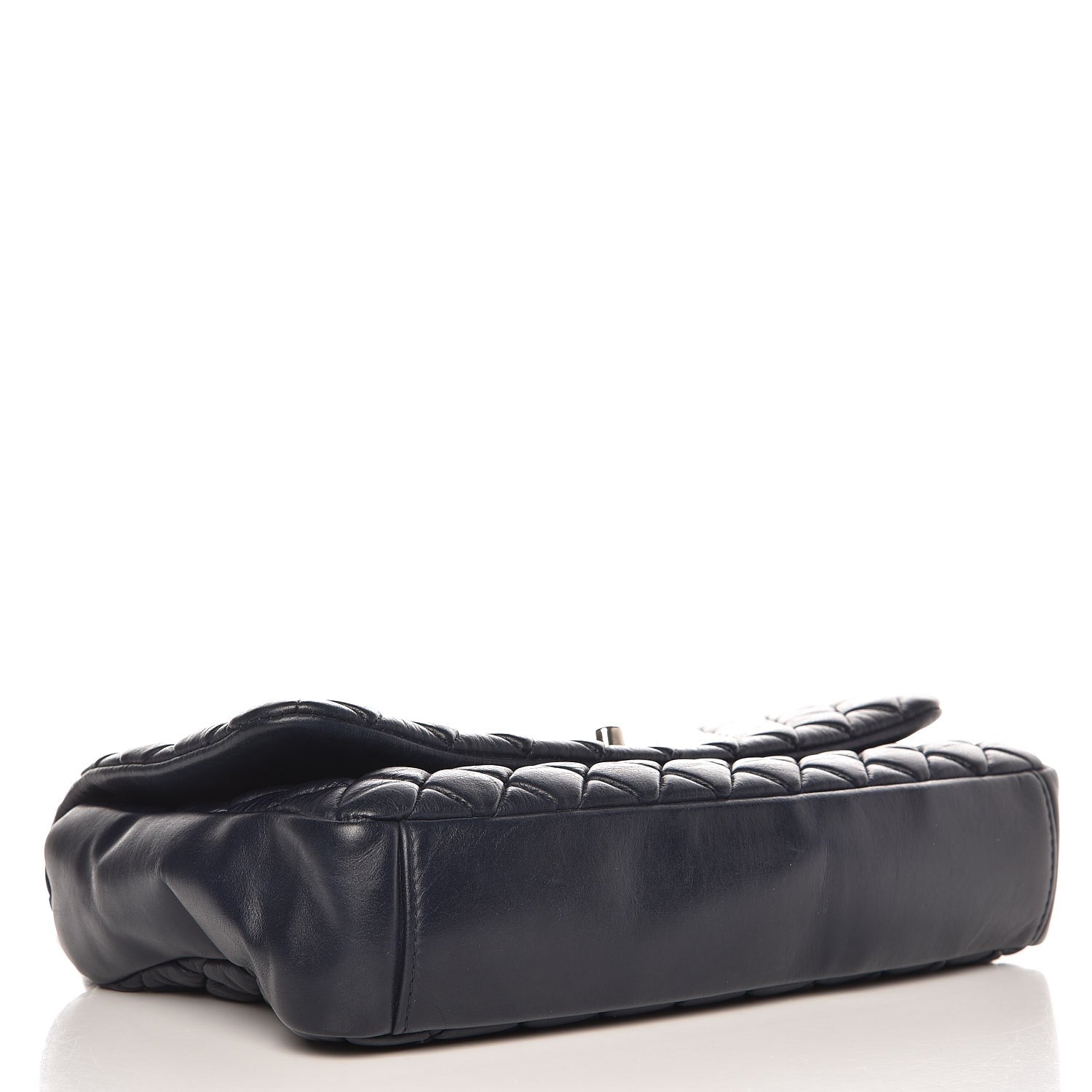 Chanel Iridescent Calfskin New Bubble Large Flap Navy 4 of 7