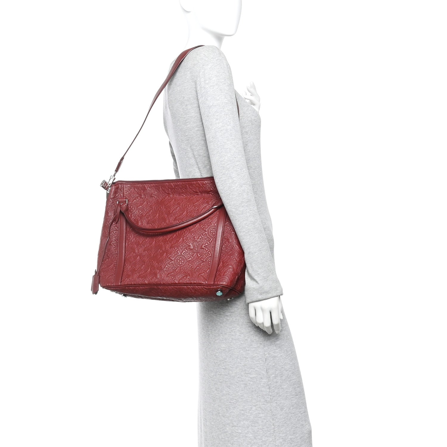 Louis Vuitton Monogram Lambskin Antheia Ixia MM Fuchsia 2 of 13