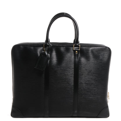Louis Vuitton Epi Porte-Documents Voyage Briefcase Black 1 of 7