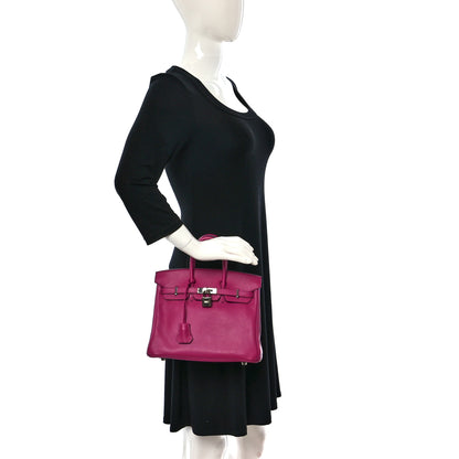 Hermes Swift Birkin 25 Rose Pourpre 2 of 9