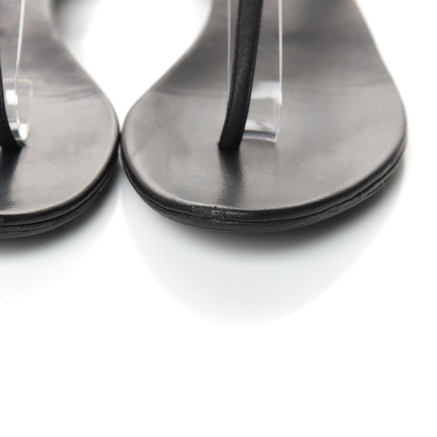Chanel Lambskin Crystal CC Thong Sandals 36 Black 11 of 11